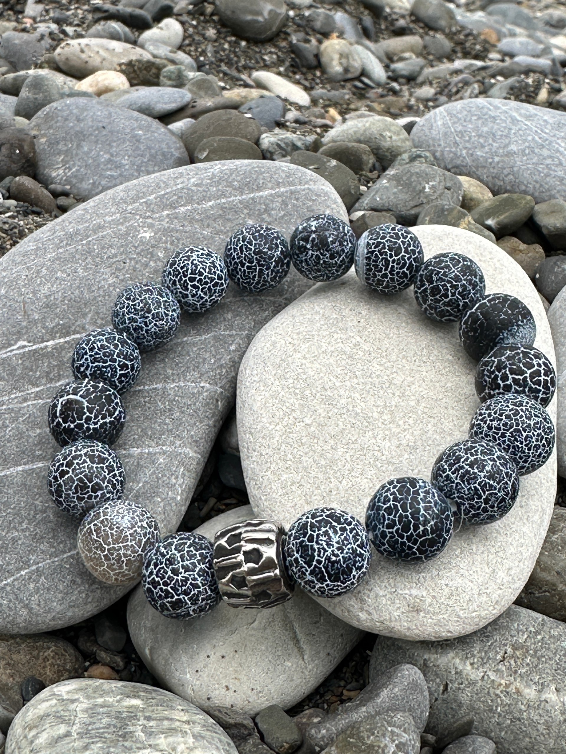 Мужской браслет из африканского агата